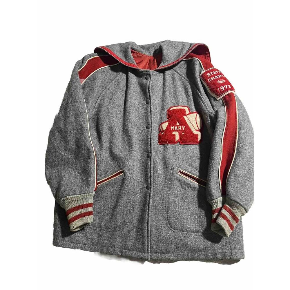 Vintage A Letterman Jacket Arkansas High School Small Wool State Champs 73